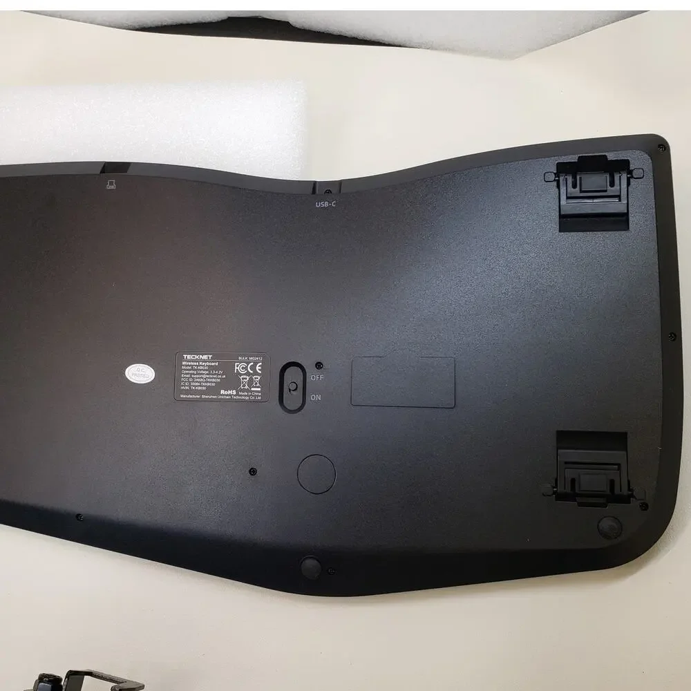 TECKNET Wireless Ergonomic Rechargeable Keyboard (Model TK-KB030)